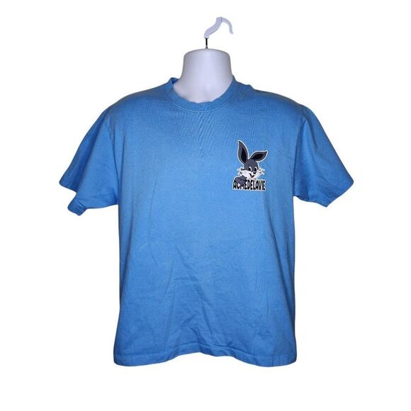 ADLV Acme De La Vie Gray Rabbit Tshirt Mens Size 1 Blue Large - Picture 2 of 8